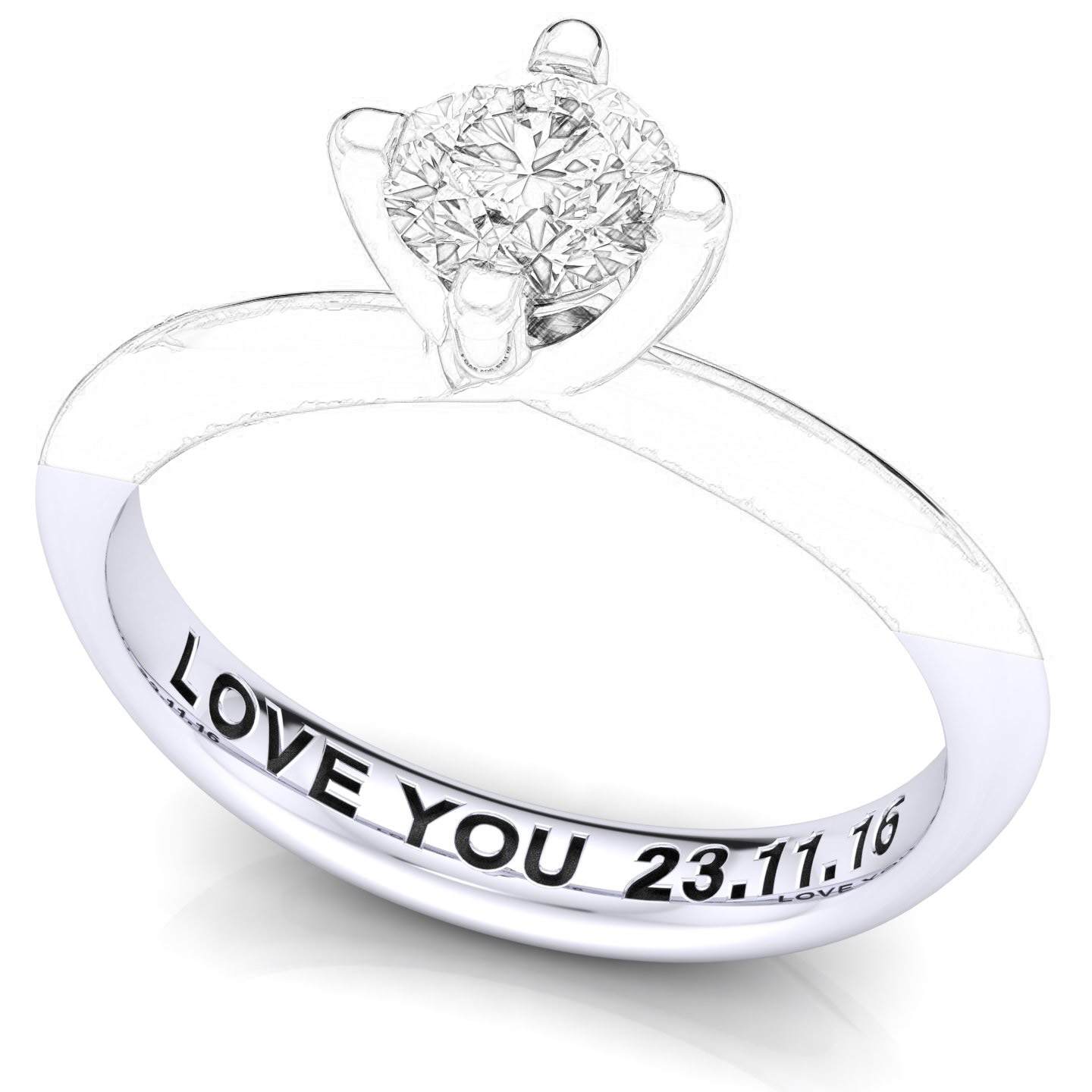 Anello Solitario Certificato su montatura Rose in Oro Bianco 18 kt con Rubino 0.30Ct / X /  - Certificati: IGI, GIA, HRD - Peso: 0.03g - Prezzo: 1.019,71&nbsp;€