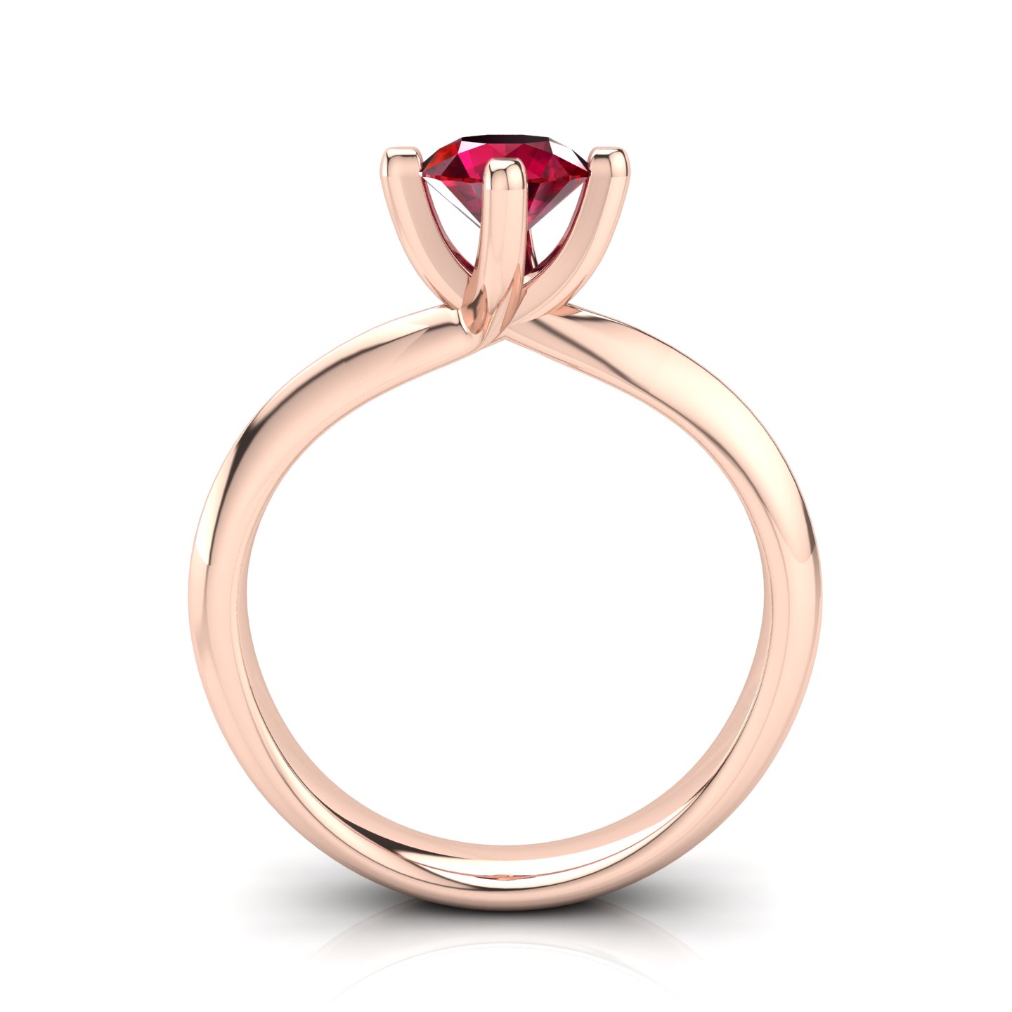 Anello Solitario Certificato su montatura Rose in Oro Rosè 18 kt con Rubino 0.70Ct / X /  - Certificati: IGI, GIA, HRD - Peso: 0.03g - Prezzo: 1.616,04&nbsp;€