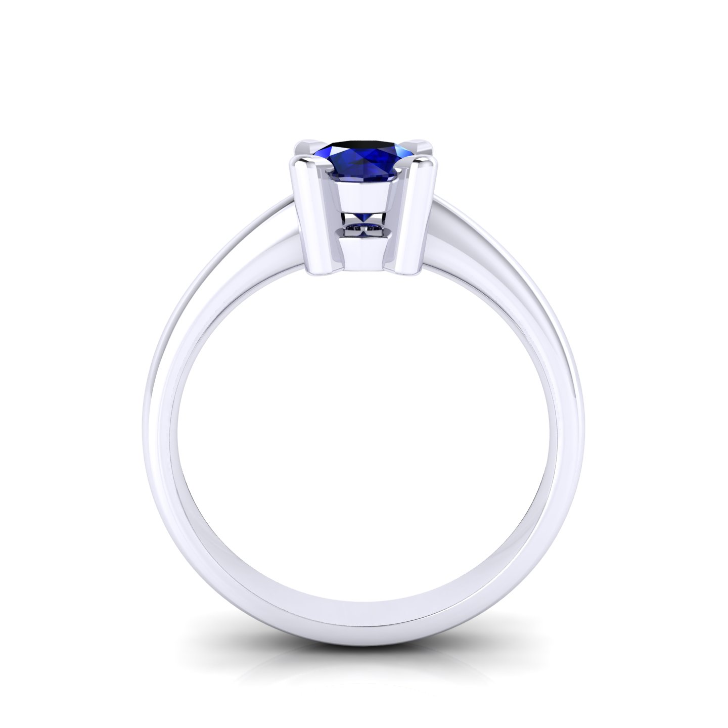 Anello Solitario Certificato su montatura Pansy in Oro Bianco 18 kt con Zaffiro Blue 0.70Ct / X /  - Certificati: IGI, GIA, HRD - Peso: 0.03g - Prezzo: 1.218,37&nbsp;€
