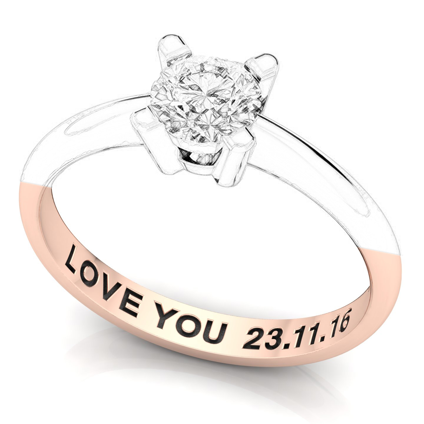 Anello Solitario Certificato su montatura Pansy in Oro Rosè 18 kt con Diamante Light Cognac 1.50Ct / X /  - Certificati: IGI, GIA, HRD - Peso: 0.03g - Prezzo: 9.808,52&nbsp;€