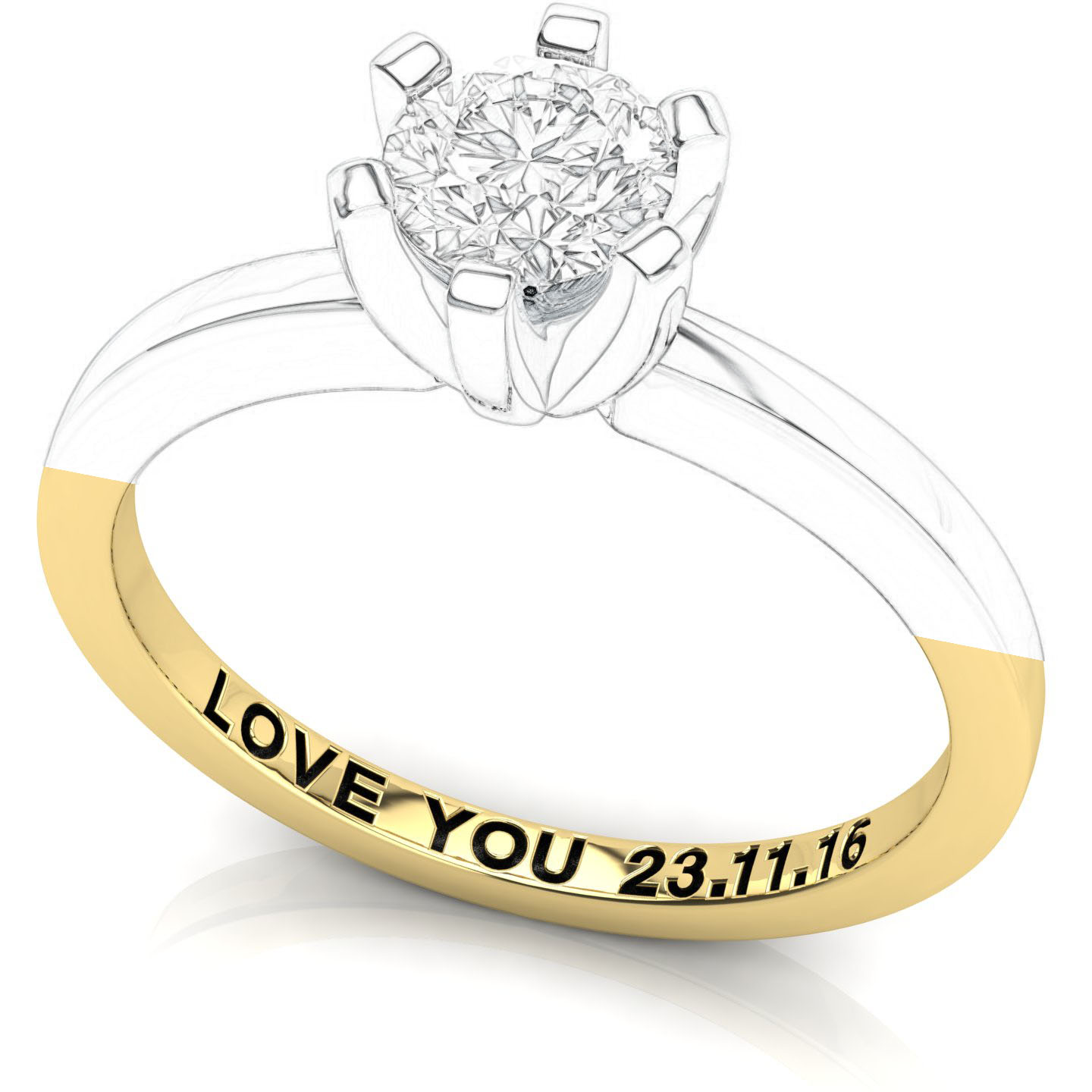 Solitaire Ring Certificate su montatura Lily in Yellow Gold 18 kt con Black Diamond 1.20Ct / X /  - Certificati: IGI, GIA, HRD - Weight: 0.03g - Price: 2.356,16&nbsp;€