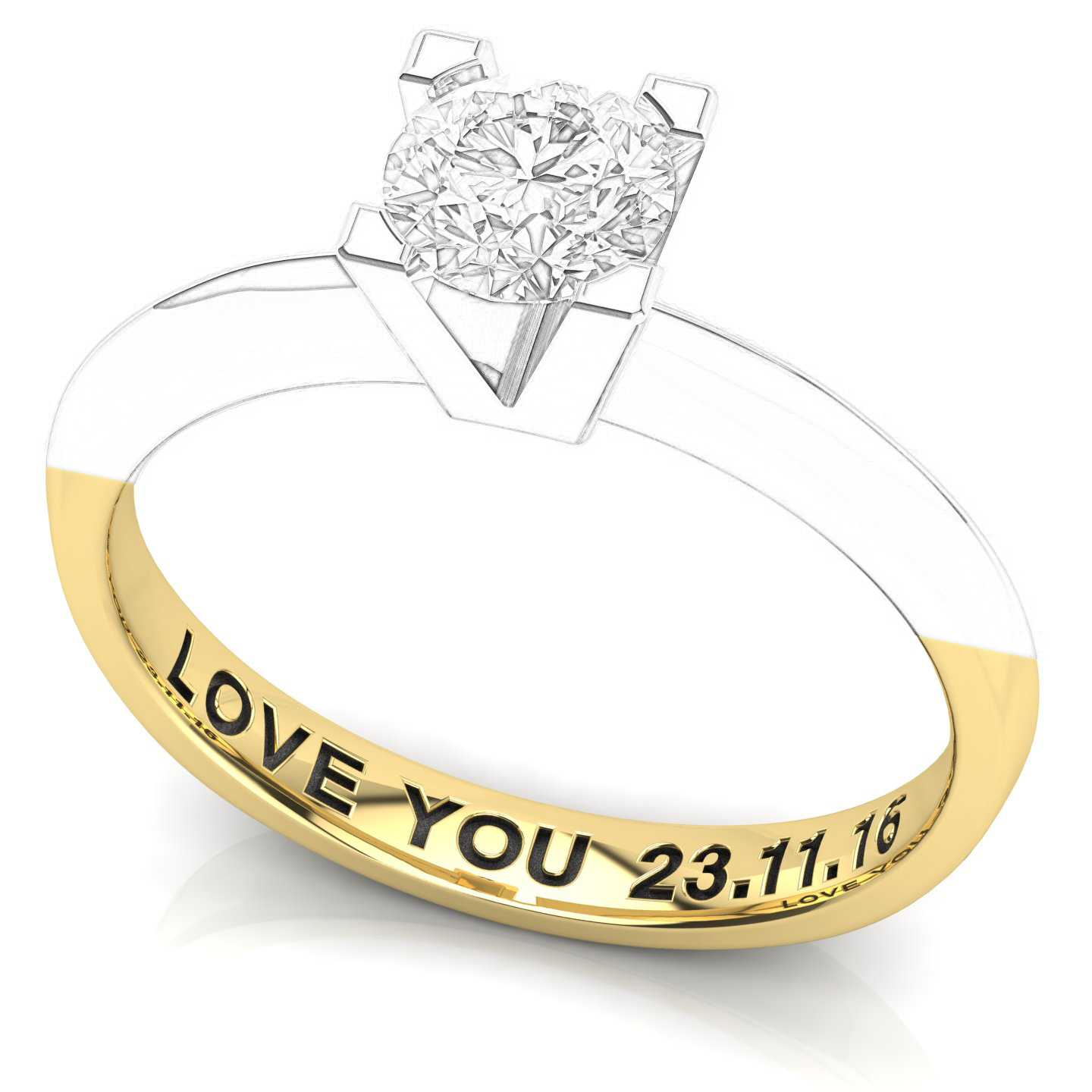 Solitaire Ring Certificate su montatura Violet in Yellow Gold 18 kt con Black Diamond 0.24Ct / X /  - Certificati: IGI, GIA, HRD - Weight: 0.03g - Price: 1.183,34&nbsp;€