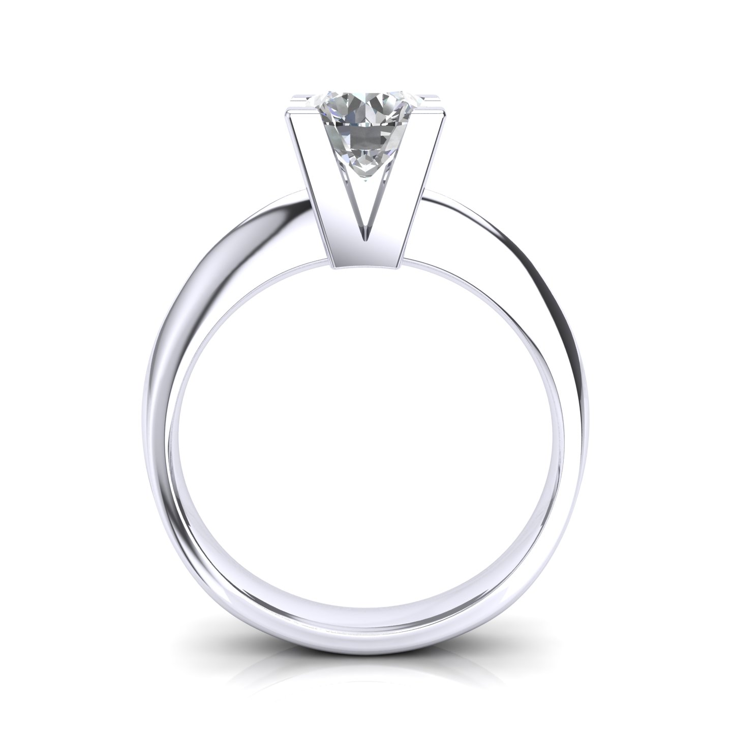 Solitaire Ring Certificate su montatura Violet in White Gold 18 kt con White Diamond 1.00Ct / G / VS1 - Certificati: IGI, GIA, HRD - Weight: 0.03g - Price: 9.936,52&nbsp;USD