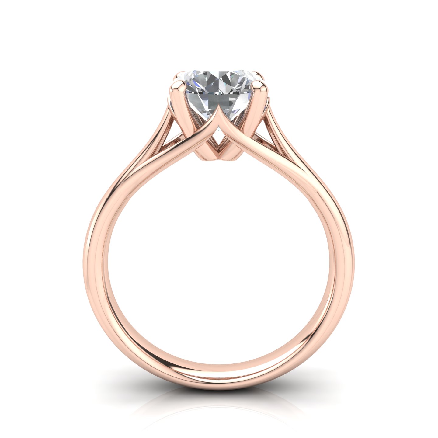 Solitaire Ring Certificate su montatura Sound in Pink Gold 18 kt con White Diamond 1.50Ct / H / SI2 - Certificati: IGI, GIA, HRD - Weight: 0.03g - Price: 12.450,05&nbsp;€