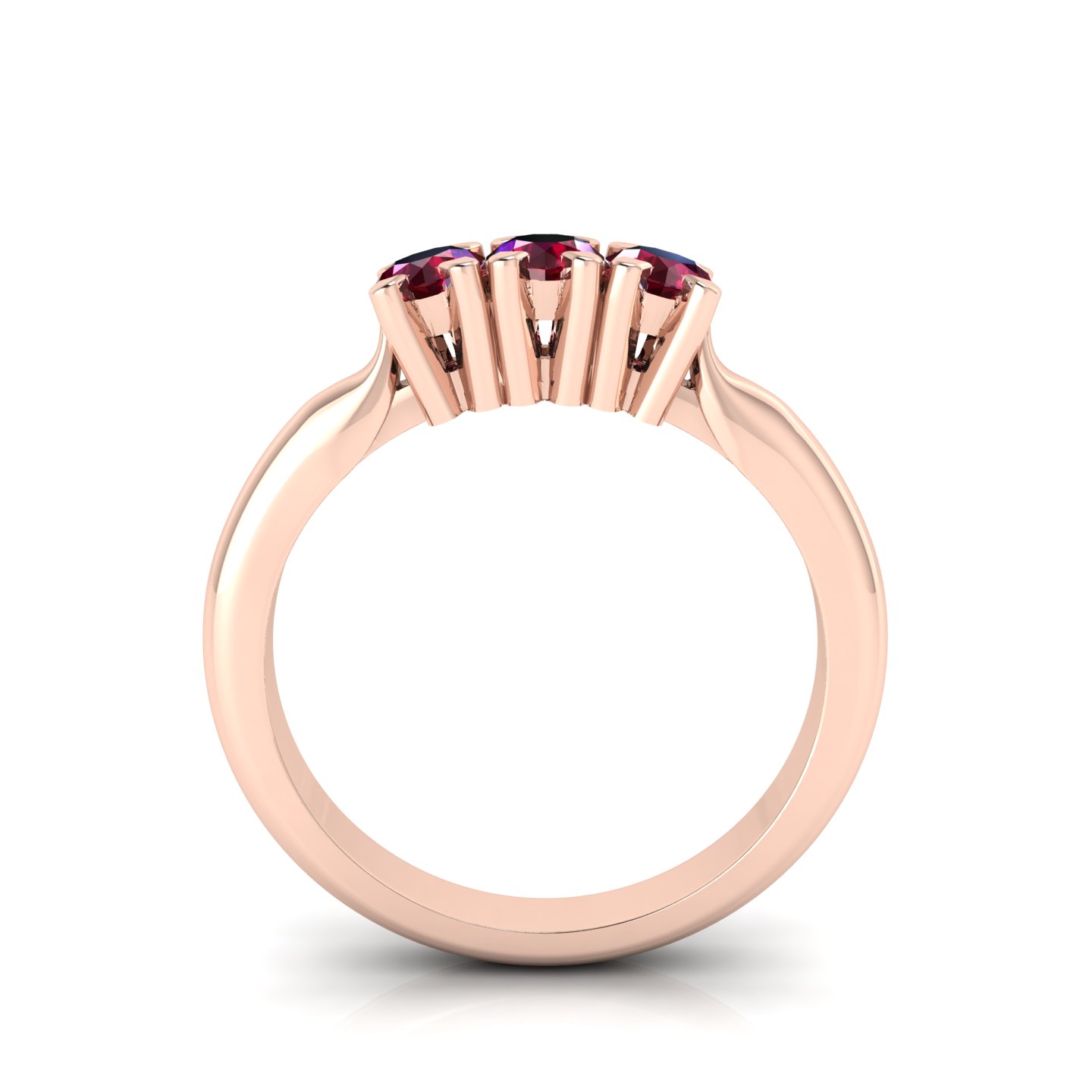 Trilogy RIng Certificate su montatura Waterlily in Pink Gold 18 kt con Ruby 0.42Ct / X /  - Certificati: IGI, GIA, HRD - Weight: 0.03g - Price: 1.653,75&nbsp;€