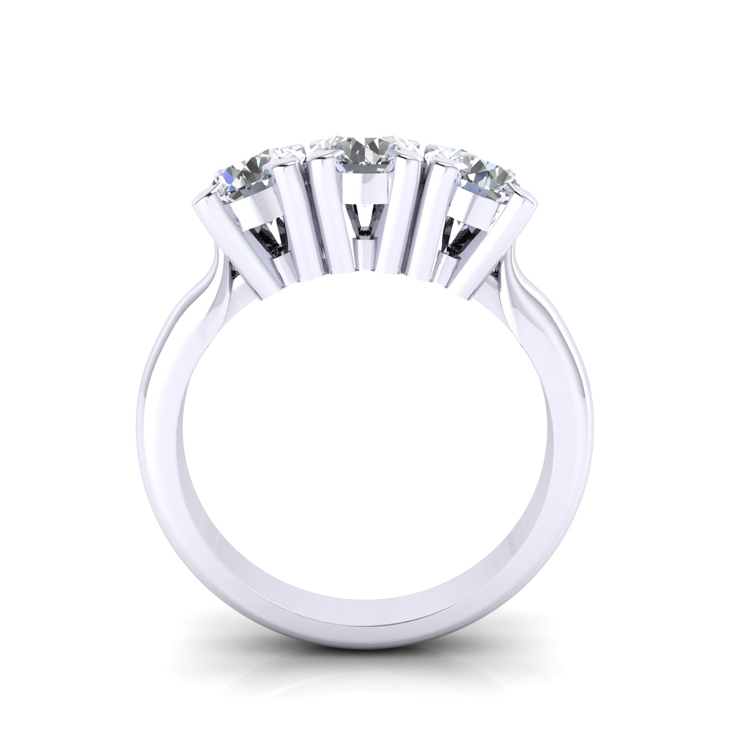 Anello Trilogy Certificato su montatura Waterlily in Oro Bianco 18 kt con Diamante Bianco 1.50Ct / D / IF - Certificati: IGI, GIA, HRD - Peso: 0.03g - Prezzo: 12.165,71&nbsp;€