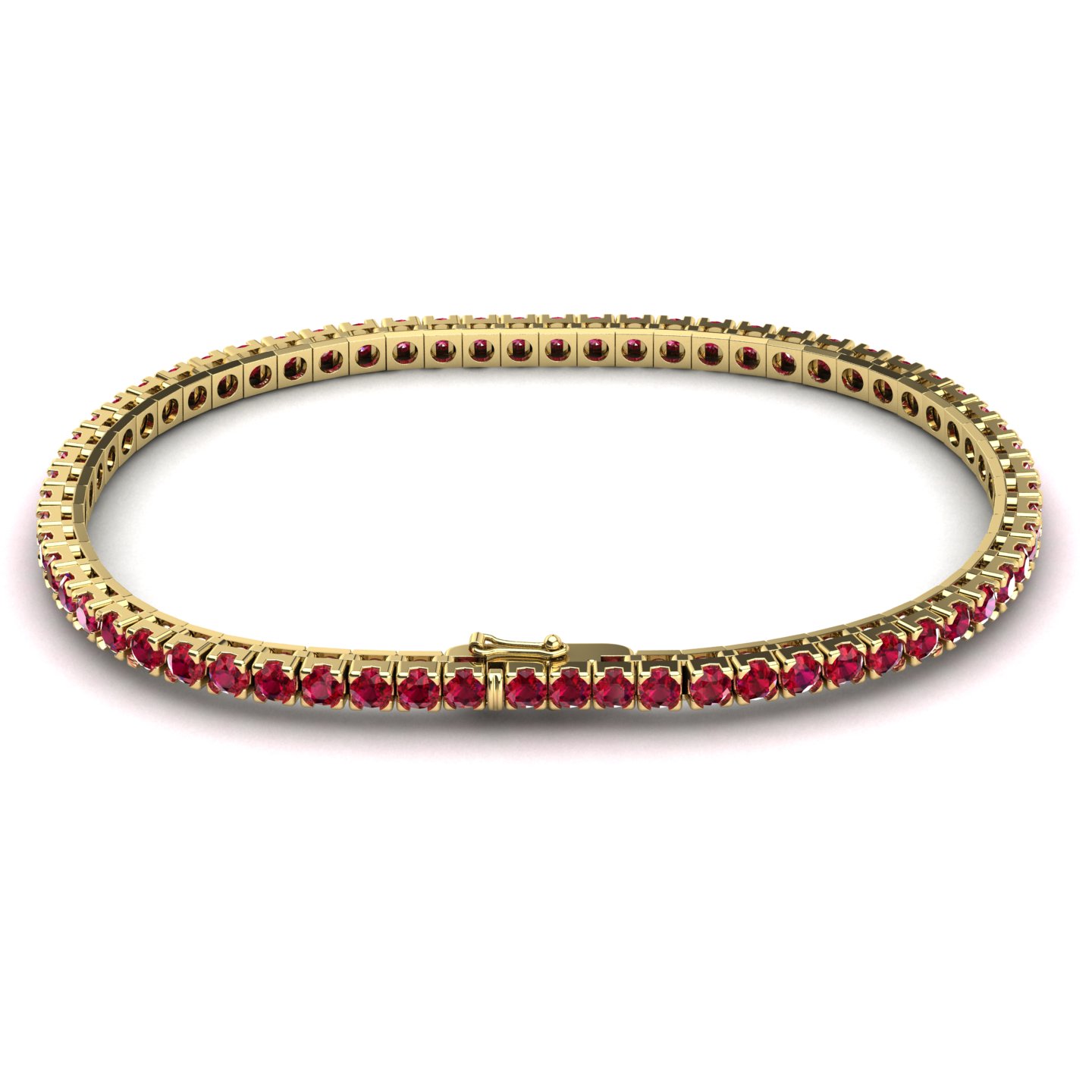 Bracciale Tennis Certificato su montatura Apollo in Oro Giallo 18 kt con Rubino 4.72Ct / X /  - Certificati: IGI, GIA, HRD - Peso: 0.03g - Prezzo: 5.961,89&nbsp;USD