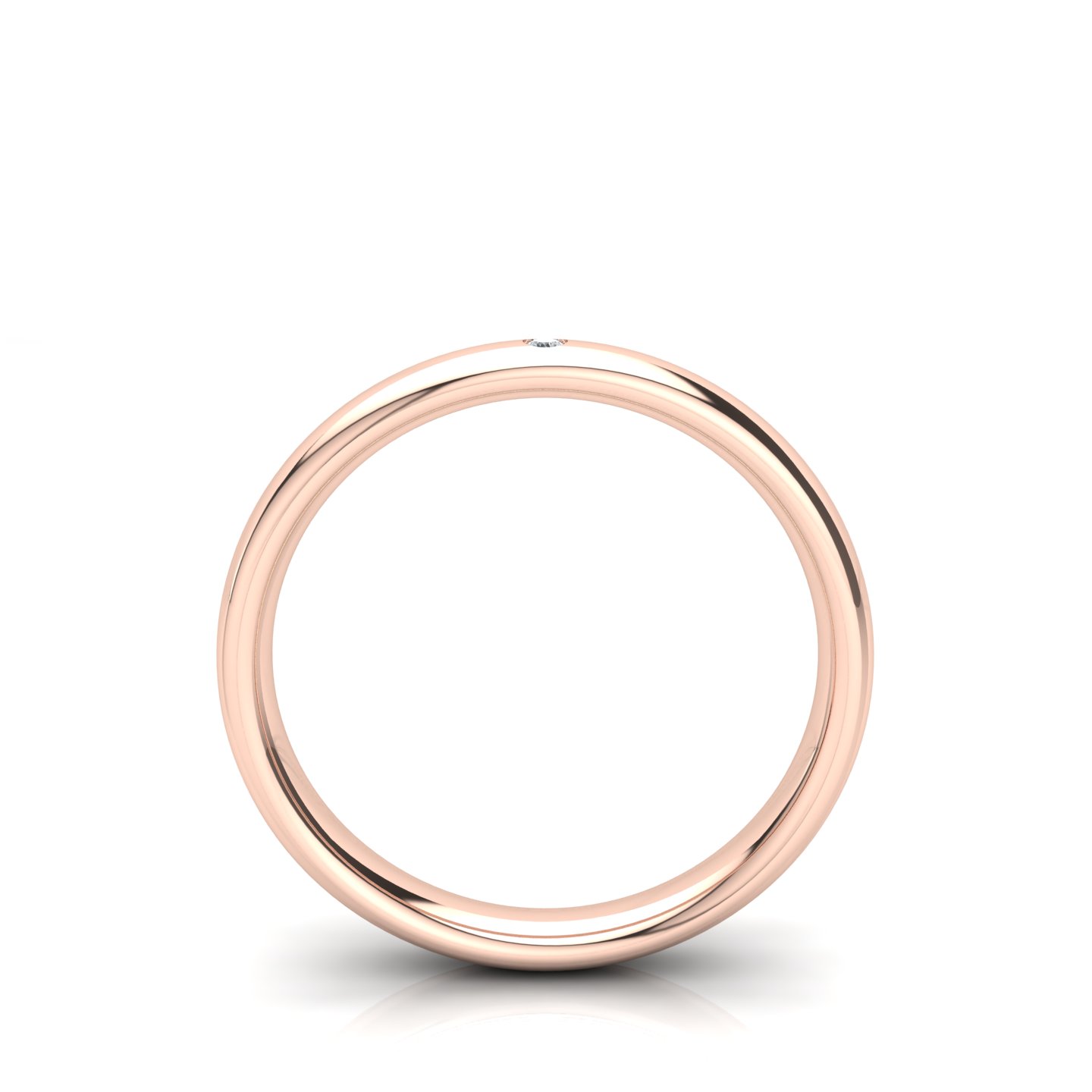 La Comfort Certificato su montatura Comfort Leggera 3mm in Oro Rosè 18 kt con Diamante Bianco 0.01Ct / D/E / VVS2/VVS1/IF - Certificati: IGI, GIA, HRD - Peso: 0.03g - Prezzo: 517,19&nbsp;USD