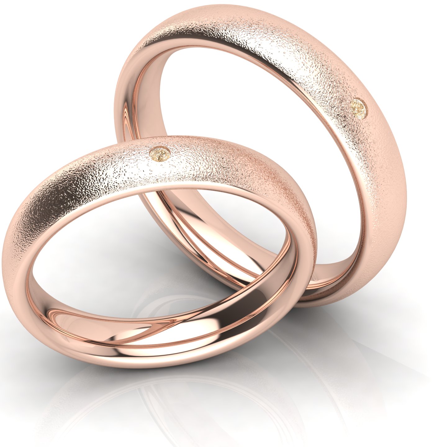 Special Certificate su montatura Satin in Pink Gold 18 kt con Brown Diamond 0.01Ct / X /  - Certificati: IGI, GIA, HRD - Weight: 0.03g - Price: 1.110,04&nbsp;USD