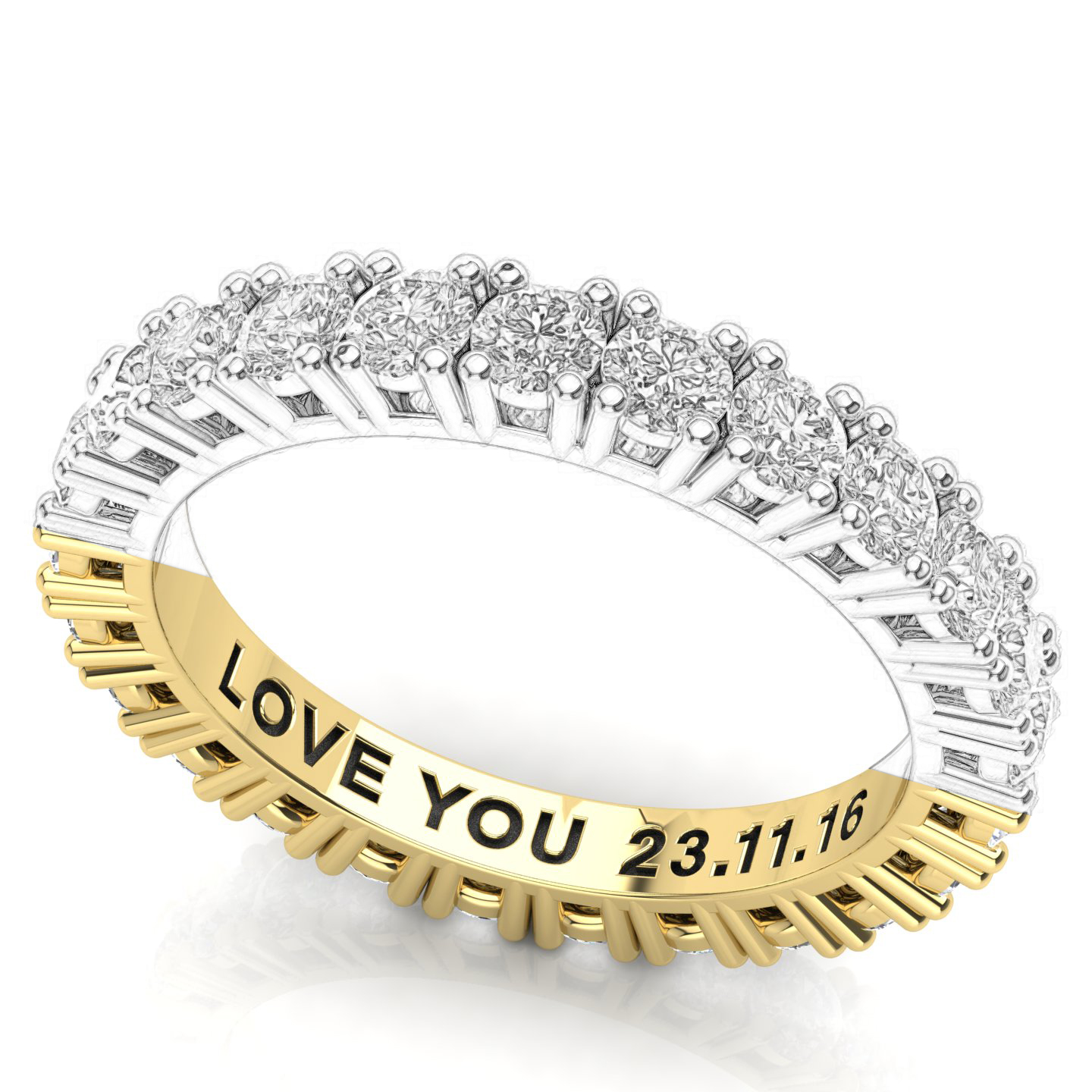 Fedina a giro Certificato su montatura Lotus in Oro Giallo 18 kt con Zaffiro Blue 0.47Ct / X /  - Certificati: IGI, GIA, HRD - Peso: 0.03g - Prezzo: 1.662,10&nbsp;USD