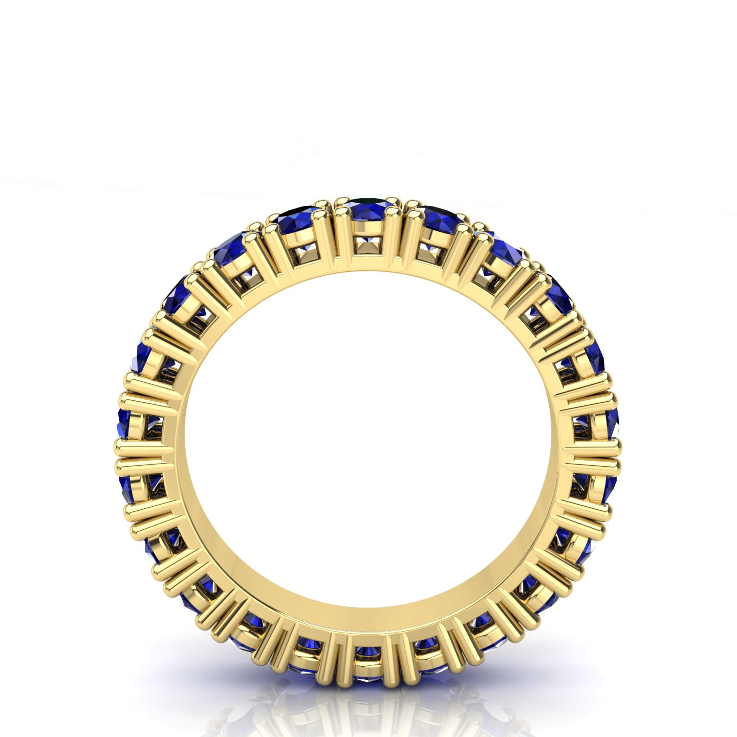 Fedina a giro Certificato su montatura Lotus in Oro Giallo 18 kt con Zaffiro Blue 1.89Ct / X /  - Certificati: IGI, GIA, HRD - Peso: 0.03g - Prezzo: 2.272,71&nbsp;€