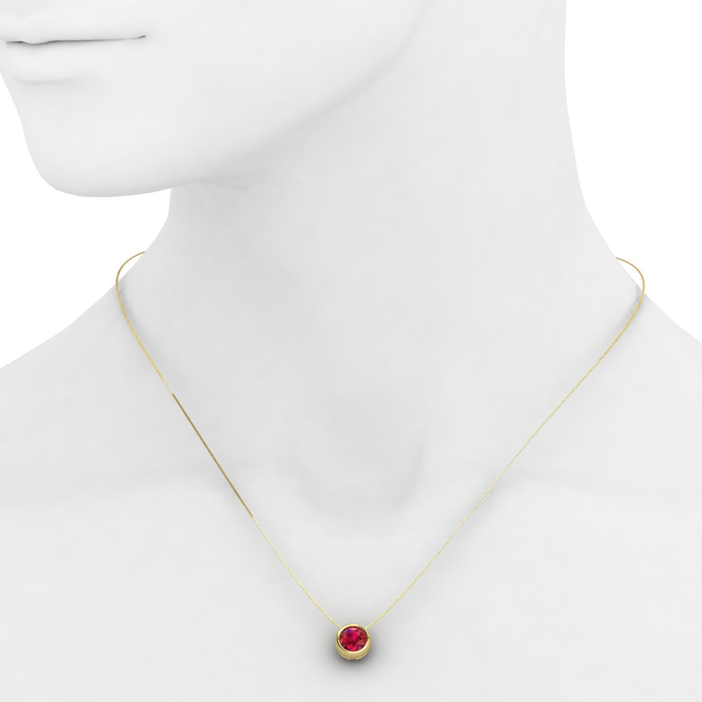 Chocker with Single Gemstone "Ara"