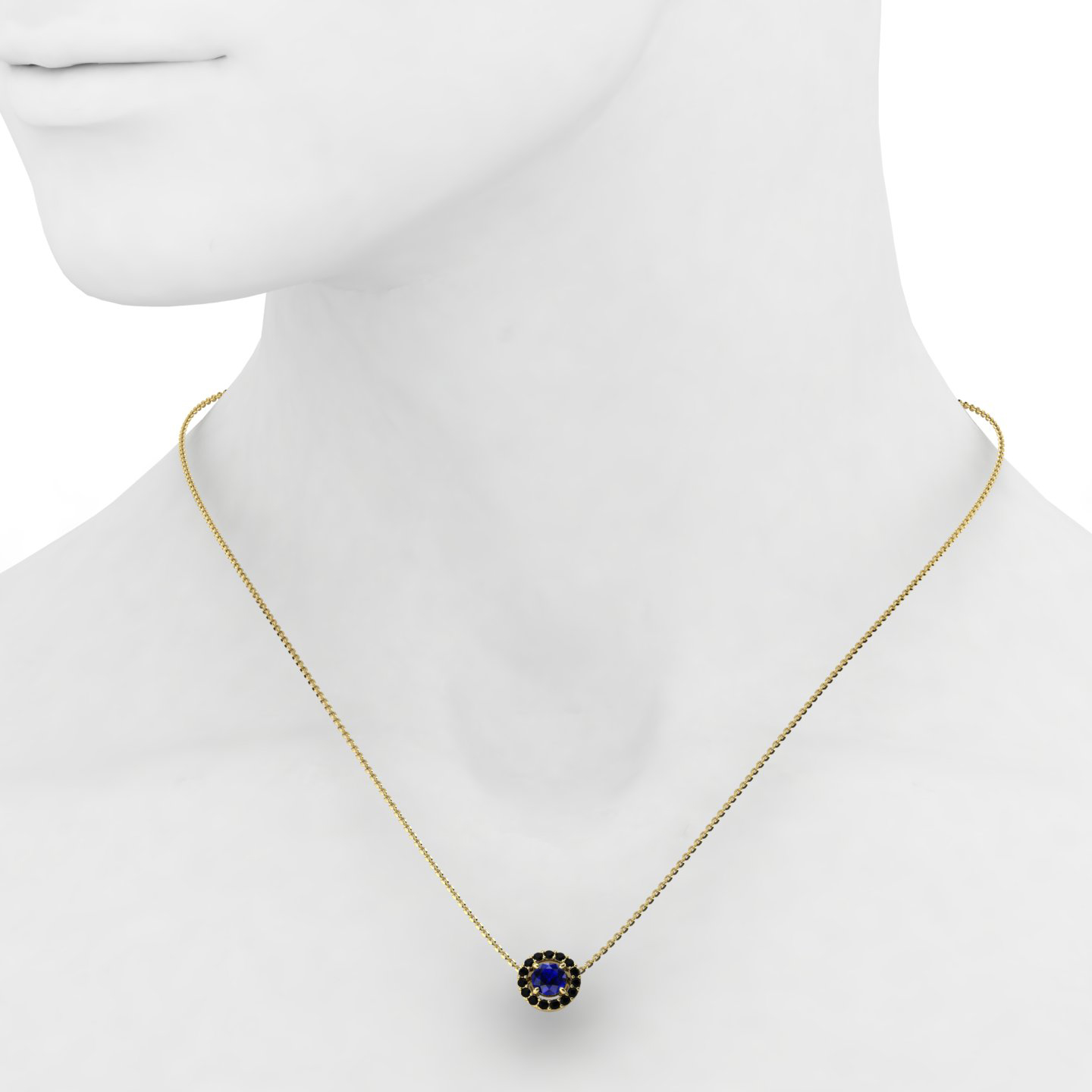 Necklace Multi JemStones "Cornflower"