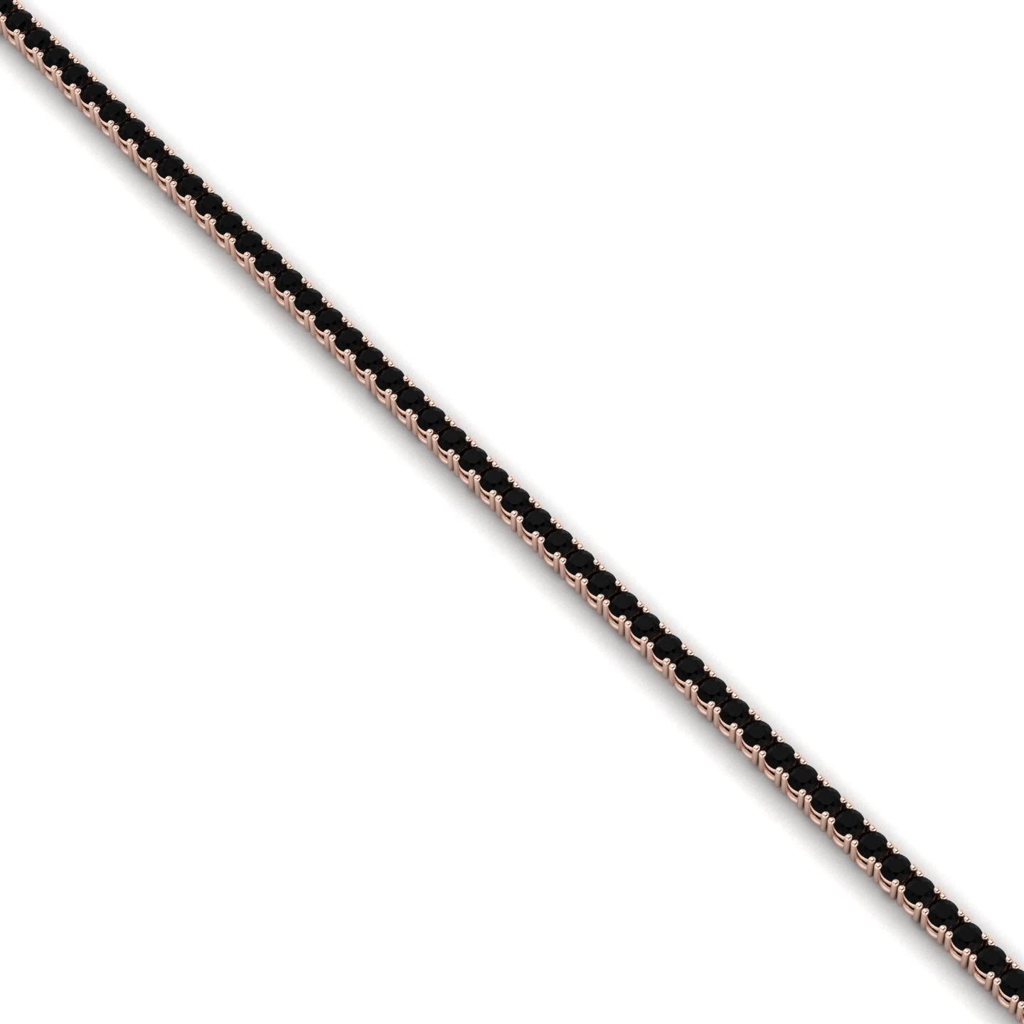 Tennis Necklece Certificate su montatura Aphrodite in Pink Gold 18 kt con Black Diamond 6.66Ct / X /  - Certificati: IGI, GIA, HRD - Weight: 0.03g - Price: 7.925,59&nbsp;€