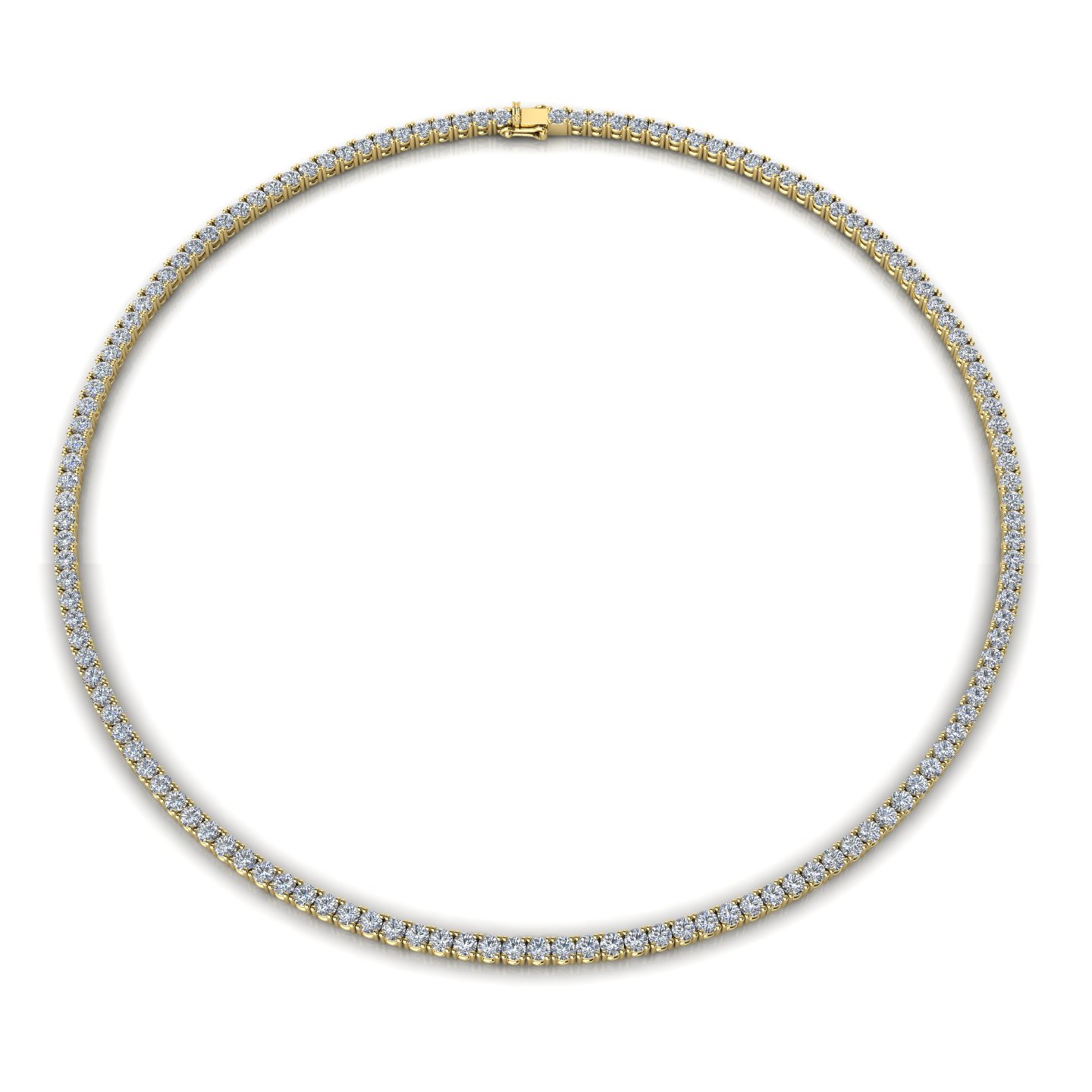 Girocollo Tennis Certificato su montatura Aphrodite in Oro Giallo 18 kt con Diamante Bianco 13.60Ct / D/E / VVS2/VVS1/IF - Certificati: IGI, GIA, HRD - Peso: 0.03g - Prezzo: 33.172,64&nbsp;USD