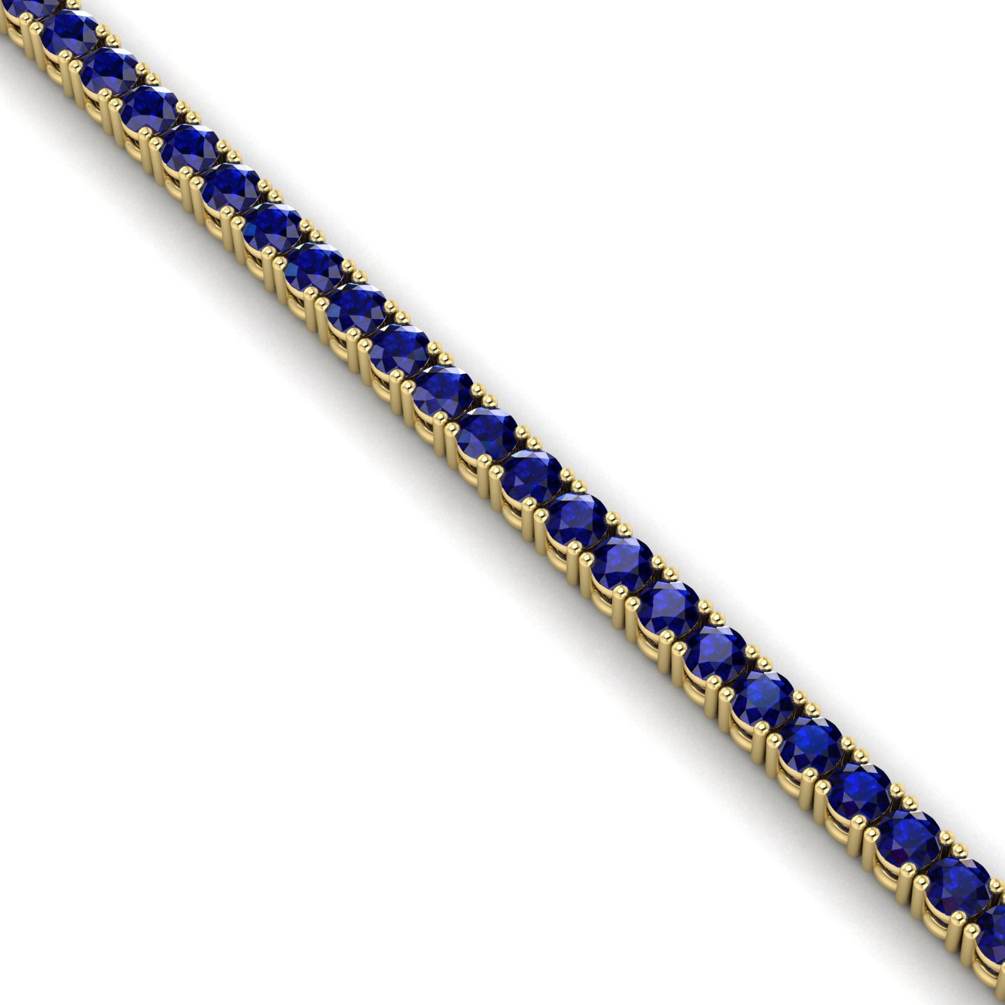 Girocollo Tennis Certificato su montatura Aphrodite in Oro Giallo 18 kt con Zaffiro Blue 18.53Ct / X /  - Certificati: IGI, GIA, HRD - Peso: 0.03g - Prezzo: 10.081,02&nbsp;€