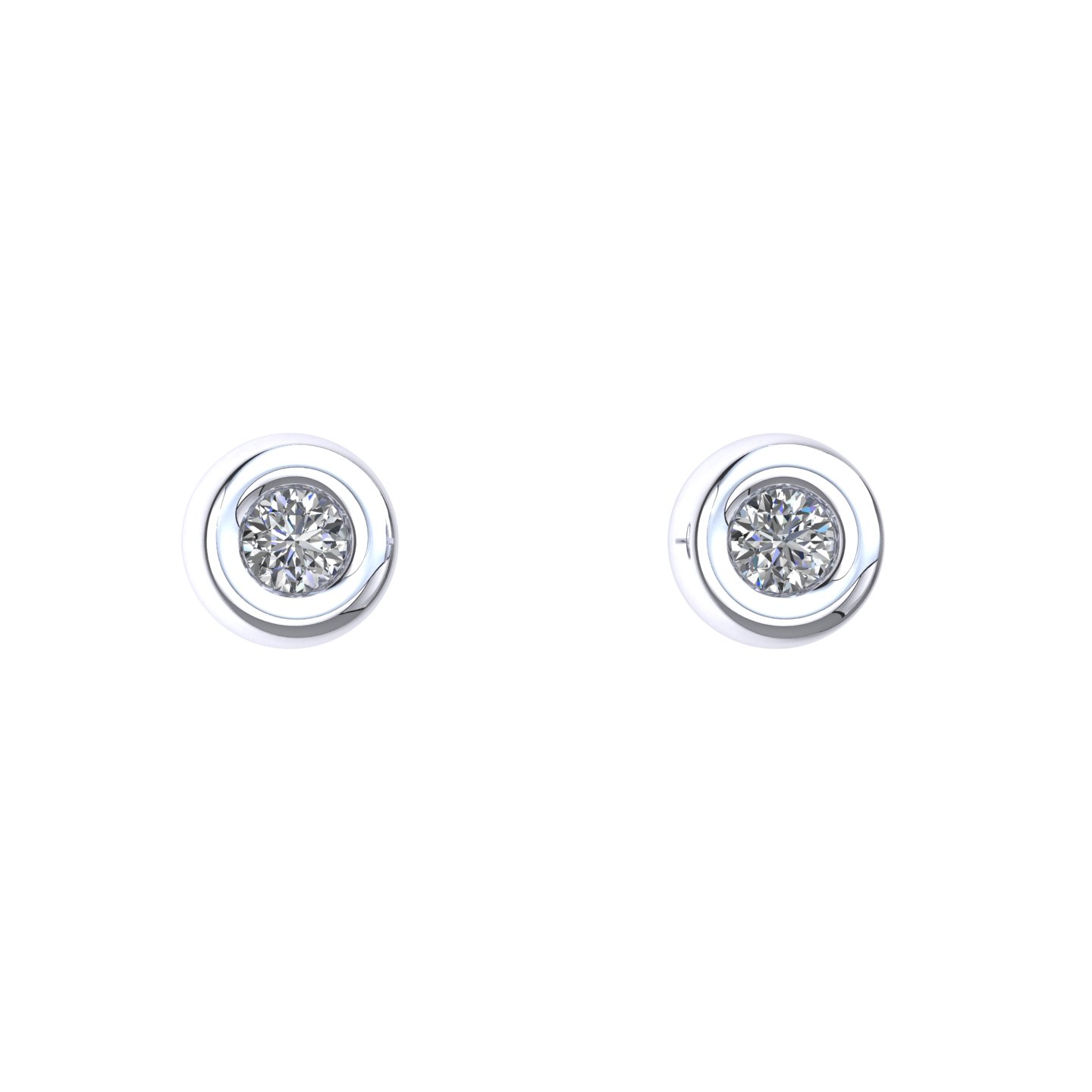 Orecchini Punto Luce Certificato su montatura Octans in Oro Bianco 18 kt con Diamante Bianco 0.12Ct / G/H / SI1 - Certificati: IGI, GIA, HRD - Peso: 0.03g - Prezzo: 631,31&nbsp;€
