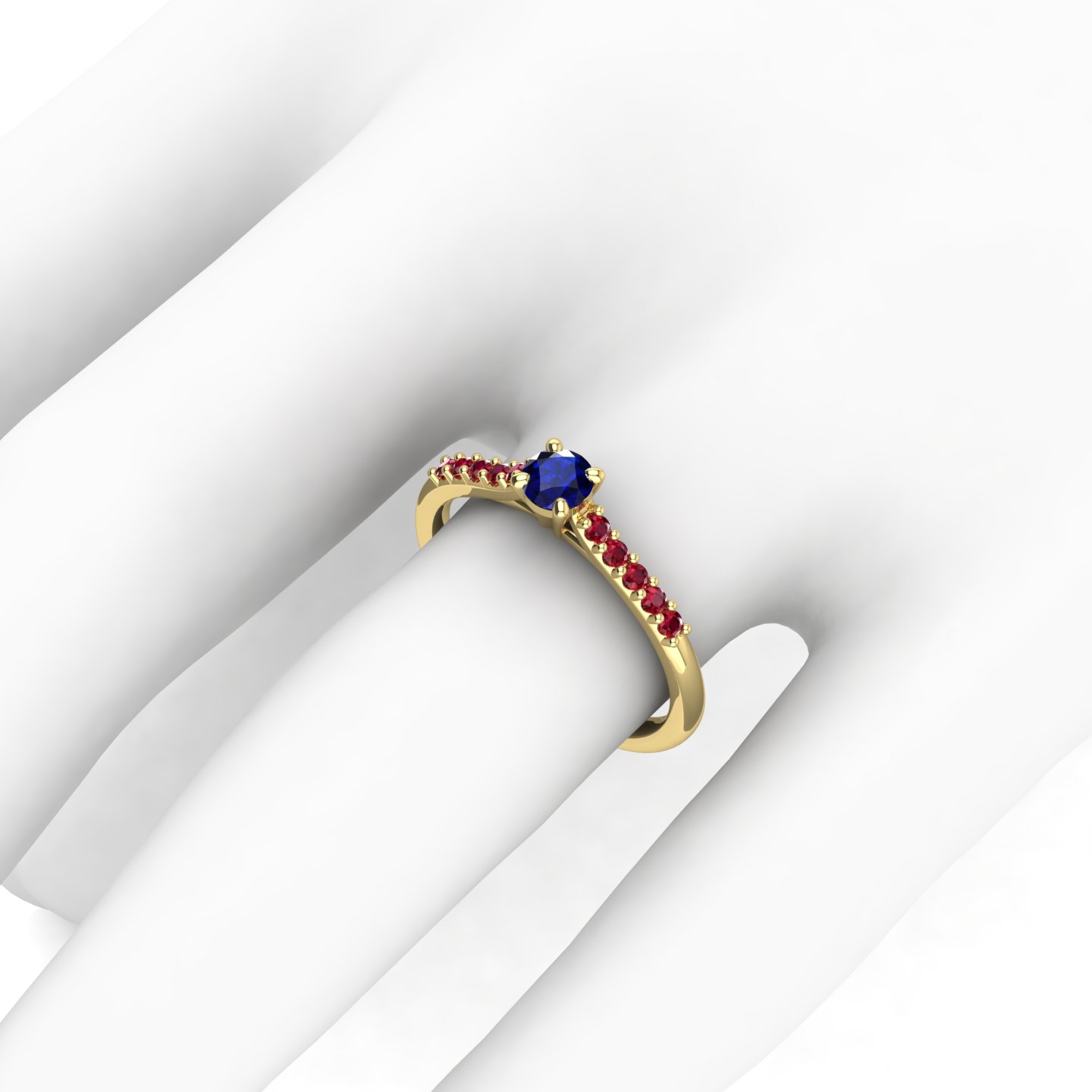 Multi GemStone Solitaire Ring "History"