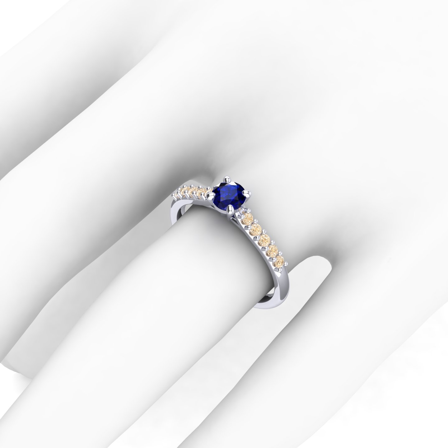 Multi GemStone Solitaire Ring "History"