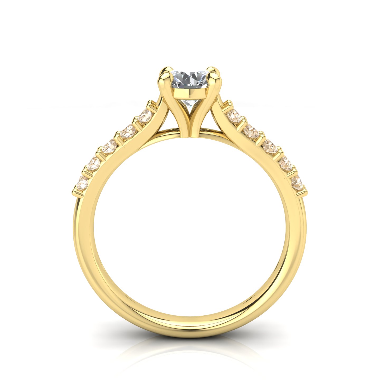 Solitario Multi Gemma Certificato su montatura History in Oro Giallo 18 kt con Diamante Light Cognac 0.30Ct / X /  Diamante Bianco 0.50Ct / G / VVS1 - Certificati: IGI, GIA, HRD - Peso: 0.03g - Prezzo: 3.087,79&nbsp;€