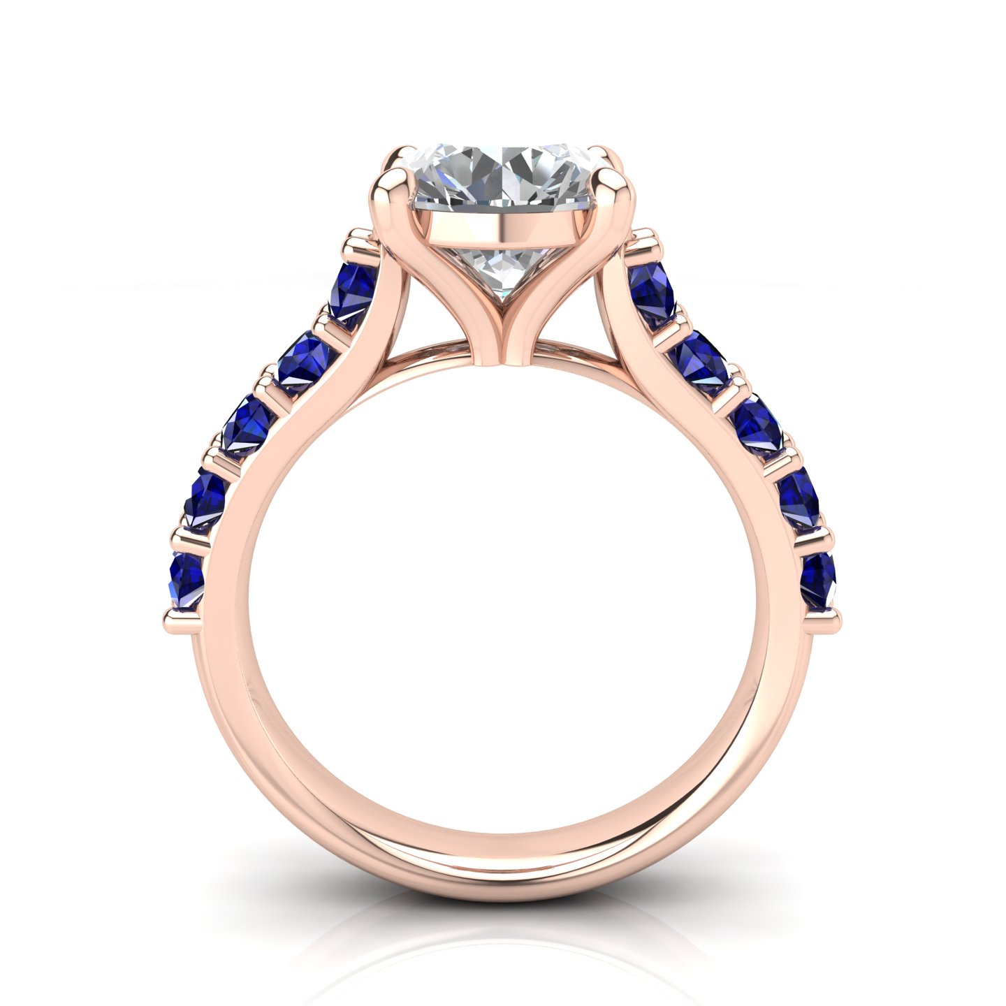 Multi GemStone Solitaire Ring Certificate su montatura History in Pink Gold 18 kt con White Diamond 2.00Ct / G / VVS2 Sapphire Blue 0.70Ct / X /  - Certificati: IGI, GIA, HRD - Weight: 0.03g - Price: 40.894,13&nbsp;€